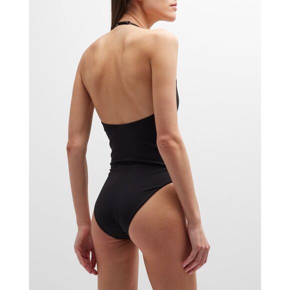 SIMKHAI Bindi Pearl Draped One-Piece Swimsuit XS $345 - Picture 3 of 11